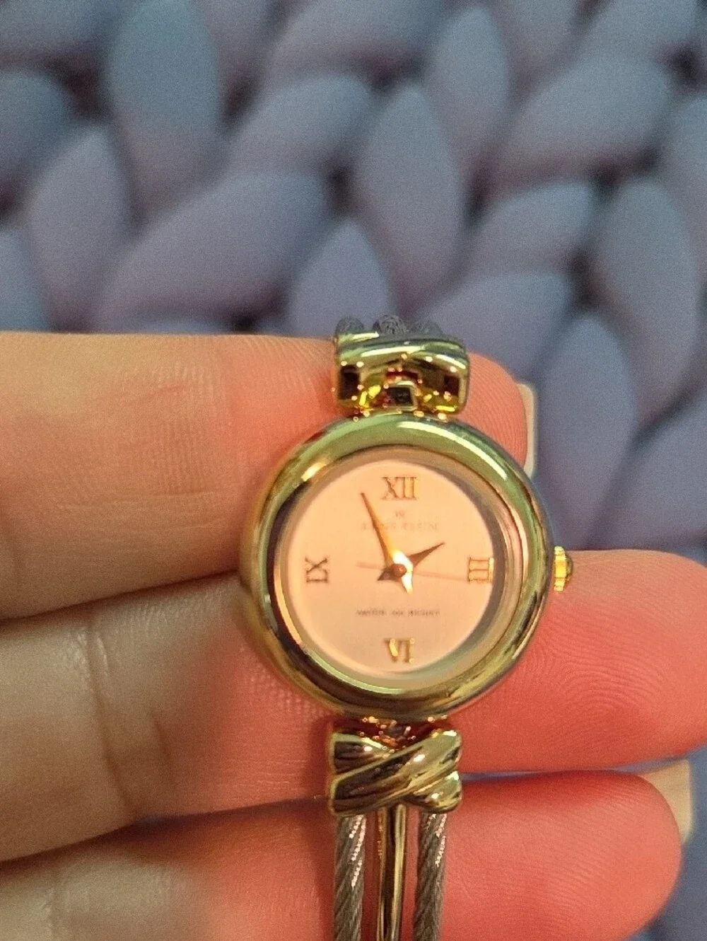 Anne Klein Two-Tone Gold and Silver Bracelet Watch